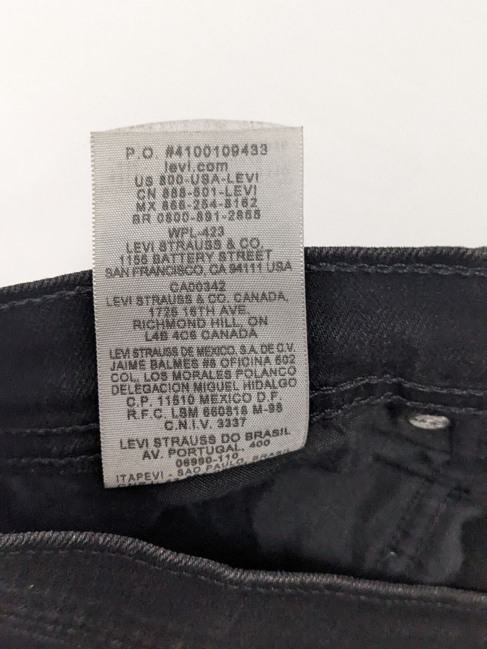 Levi's 505 Women’s Black Straight Leg Jeans - Picture 7 of 11